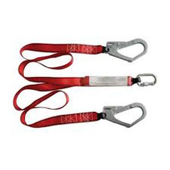 Webbing lanyard with absorber 2 hook